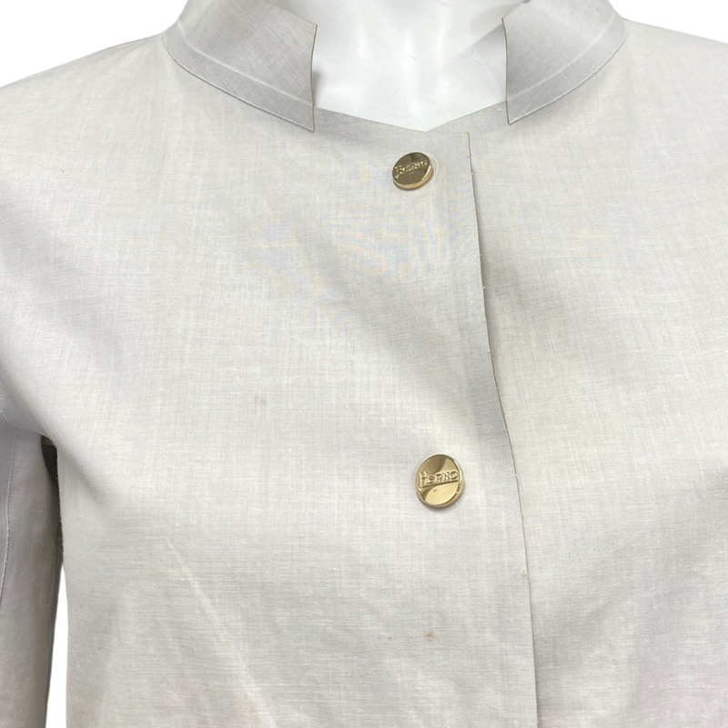 Herno light grey raincoat