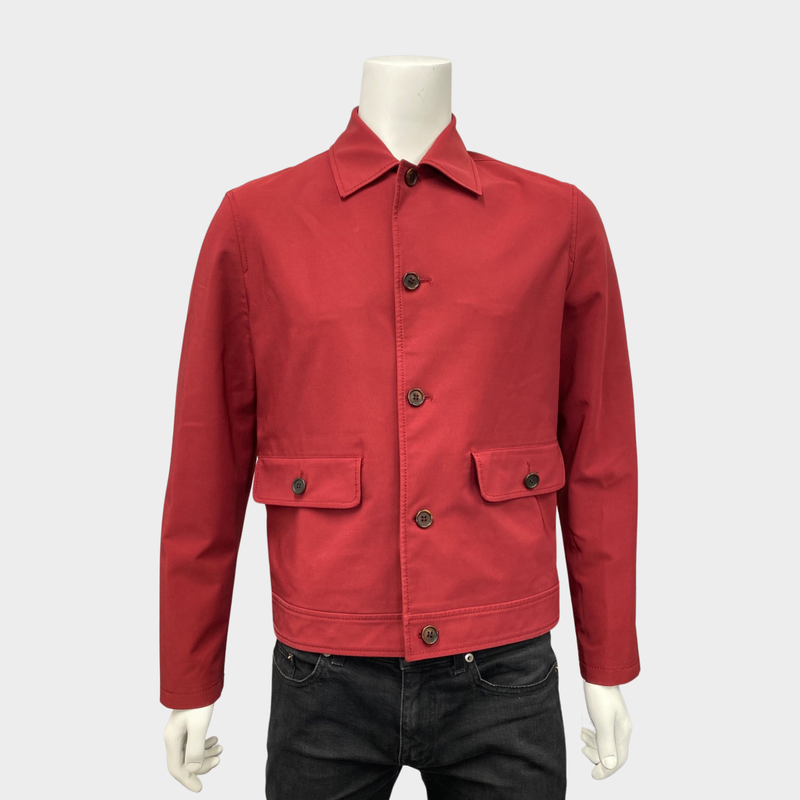 Prada men's red jacket with front pockets