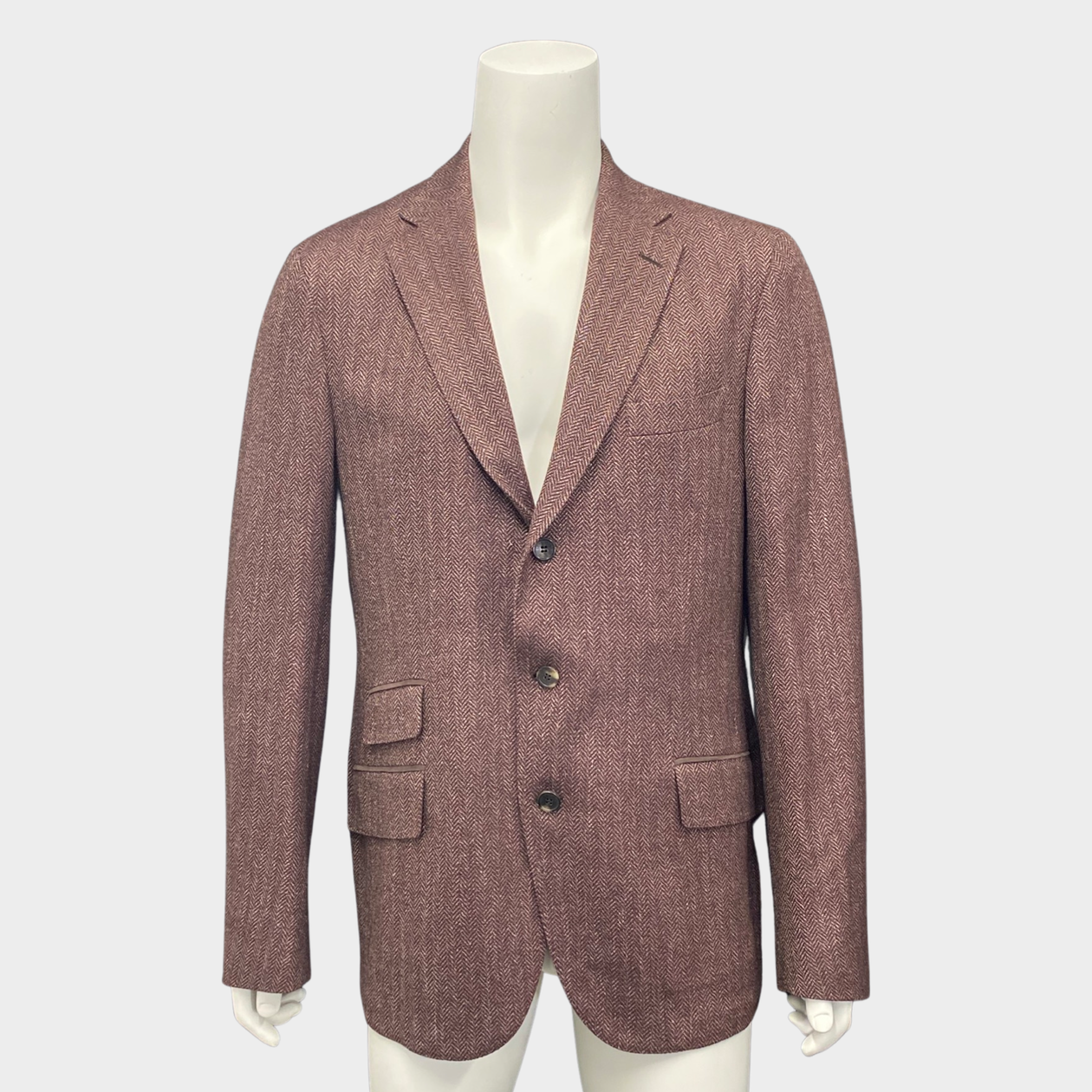 Loro Piana Men s Brown And Burgundy Blend Wool Andorra Jacket