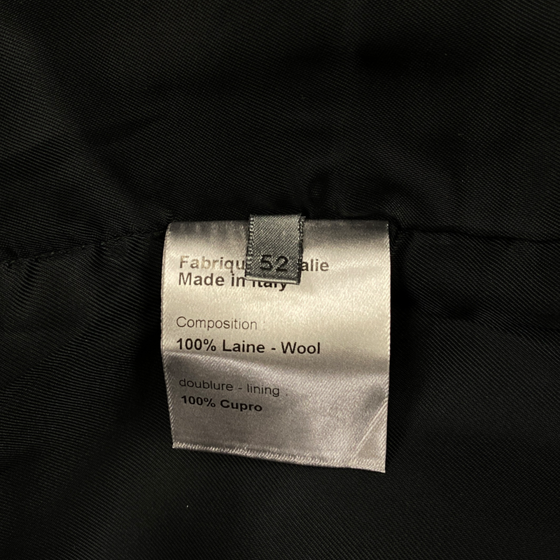 Dior Homme black wool zipped vest with hoodie