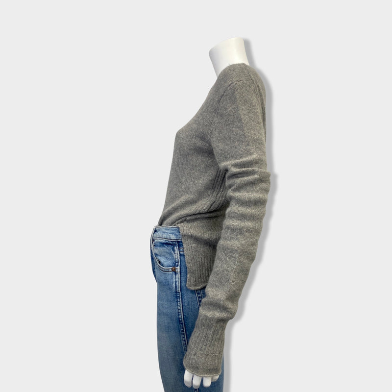second-hand CÉLINE grey cashmere jumper | Size XS