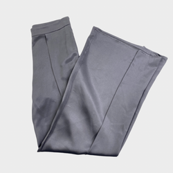 Alberta Ferretti women's grey silk trousers