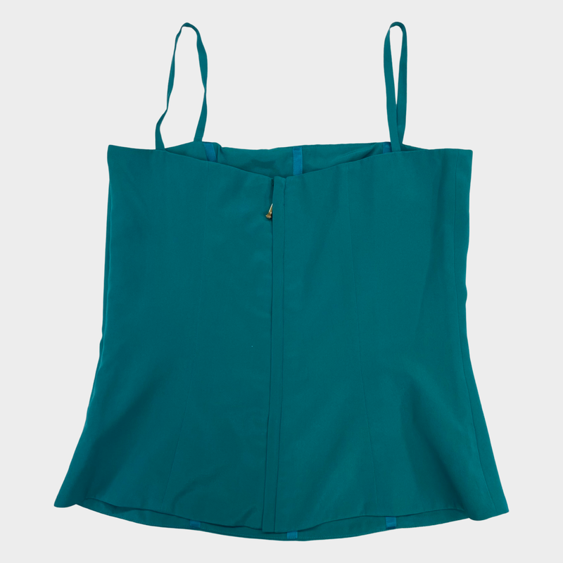 Gucci Mint Green Silk Structured Cami Top