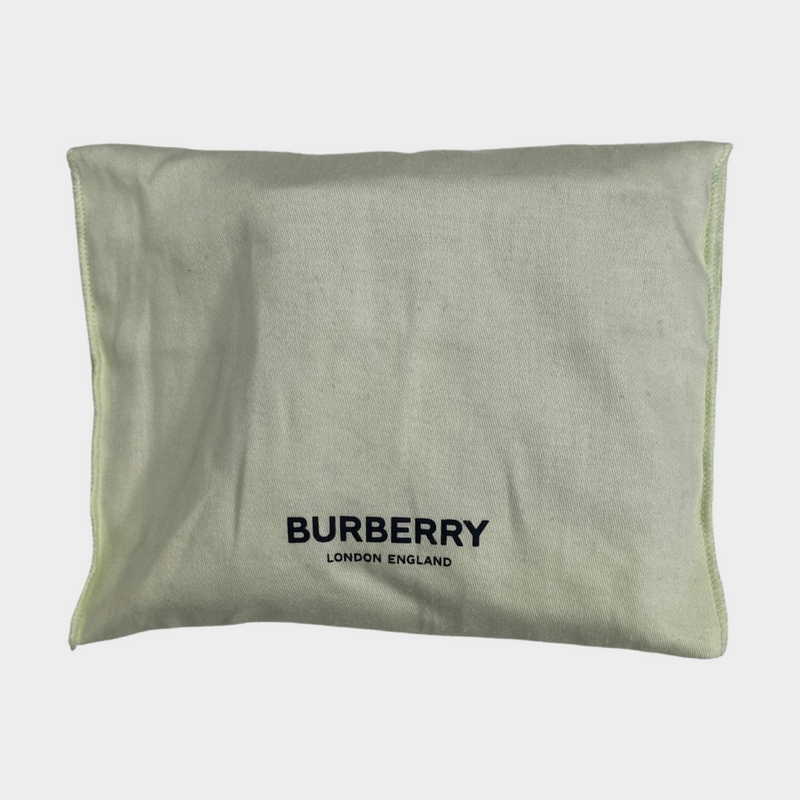 Burberry Black Leather Monogram Logo Print Wallet