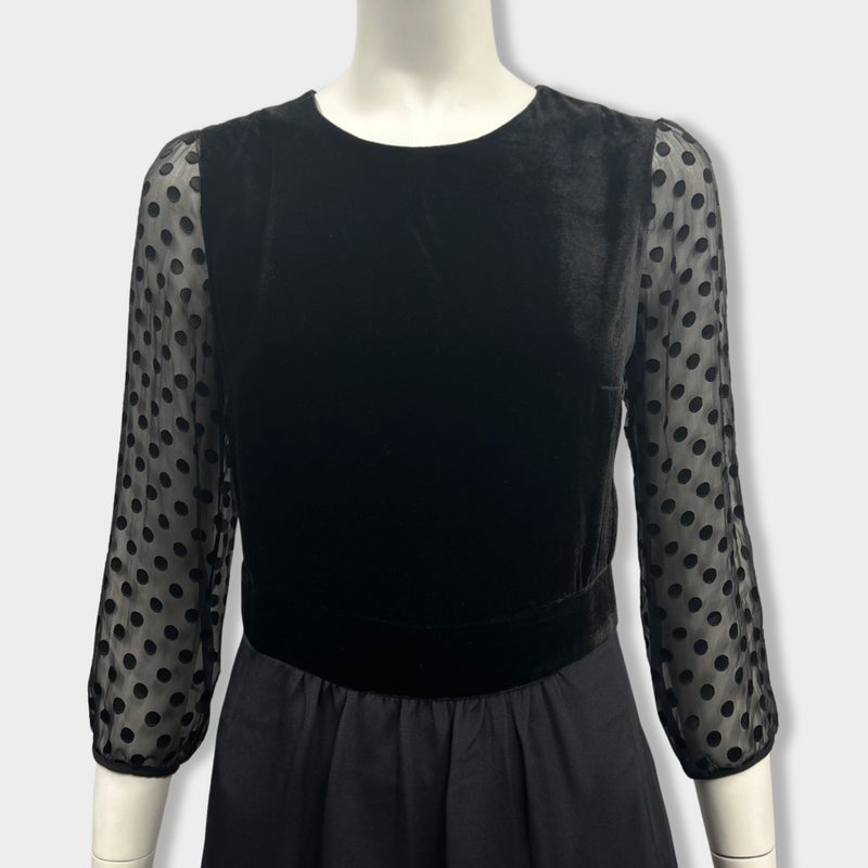 pre-owned MAYLA black silk dress | Size UK8