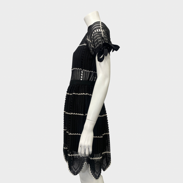 Self portrait crochet mini sales dress