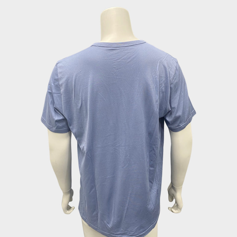 Dior Men's Baby Blue Cotton T-Shirt