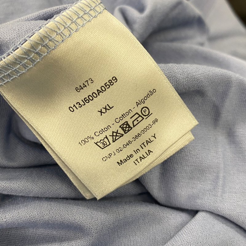 Dior Men's Baby Blue Cotton T-Shirt