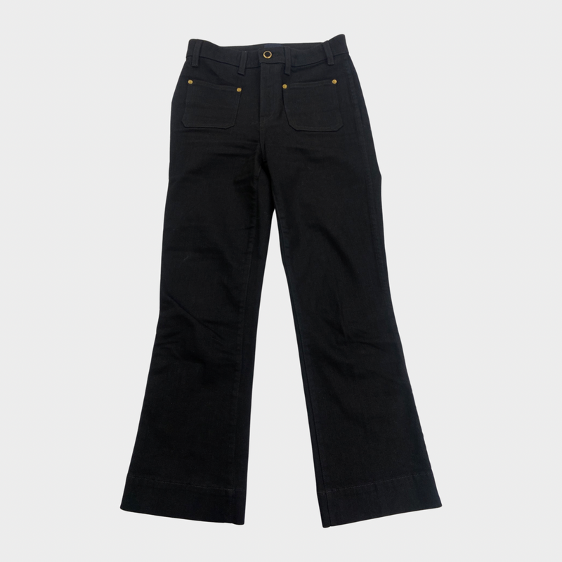 Khaite Raquel black cotton jeans