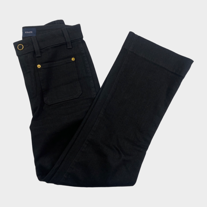 Khaite Raquel black cotton jeans
