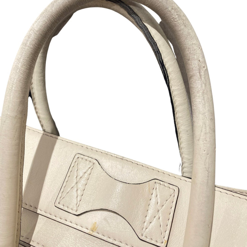 CÉLINE Cabas Phantom ecru leather medium handbag