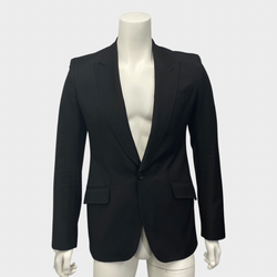 John Galliano Men's Black Wool Blazer Jacket