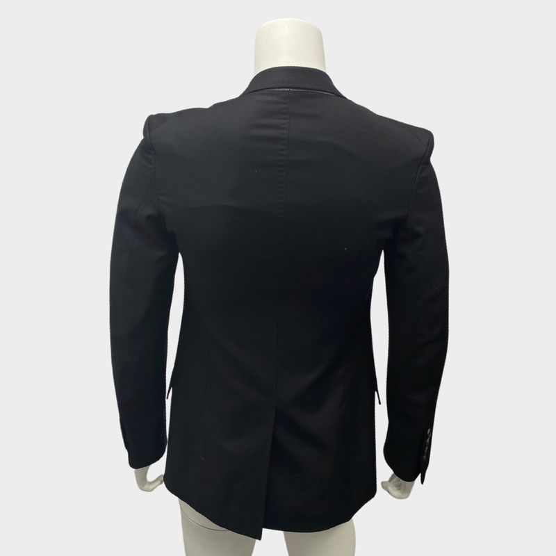 John Galliano Men's Black Wool Blazer Jacket