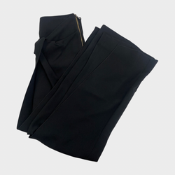 Roland Mouret women's black viscose layered trousers