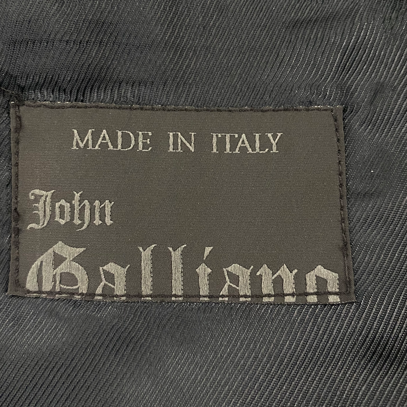 John Galliano Men's Black Wool Blazer Jacket