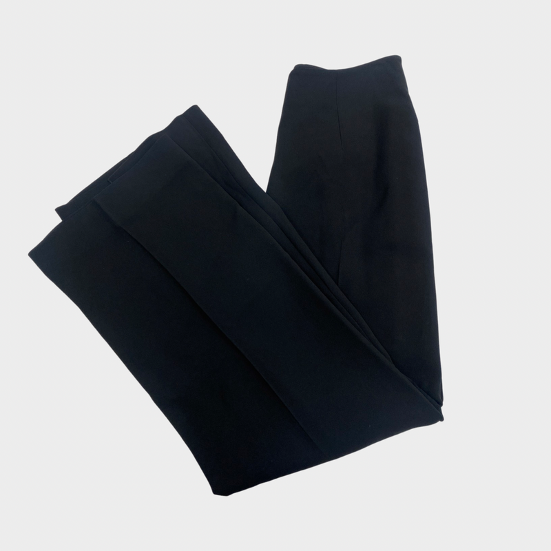 Roland Mouret women's black viscose layered trousers