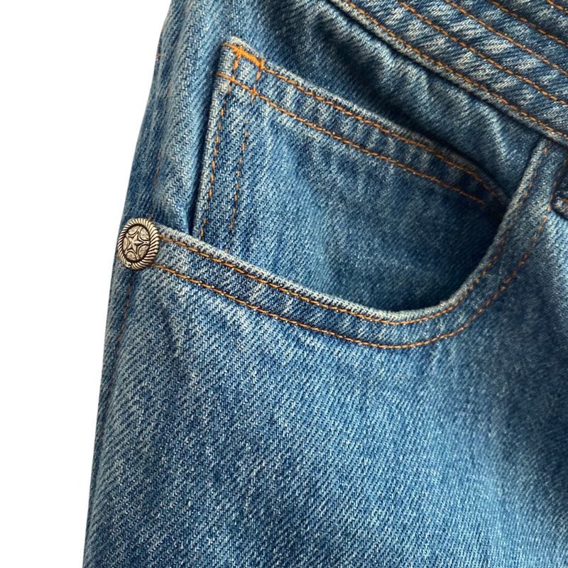 CHANEL navy slim-fit jeans