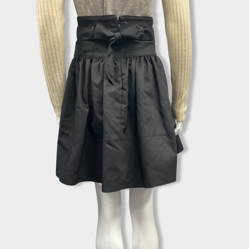 second-hand MIU MIU black taffeta skirt | Size UK8