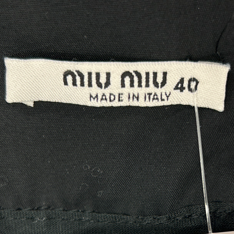 MIU MIU black taffeta skirt