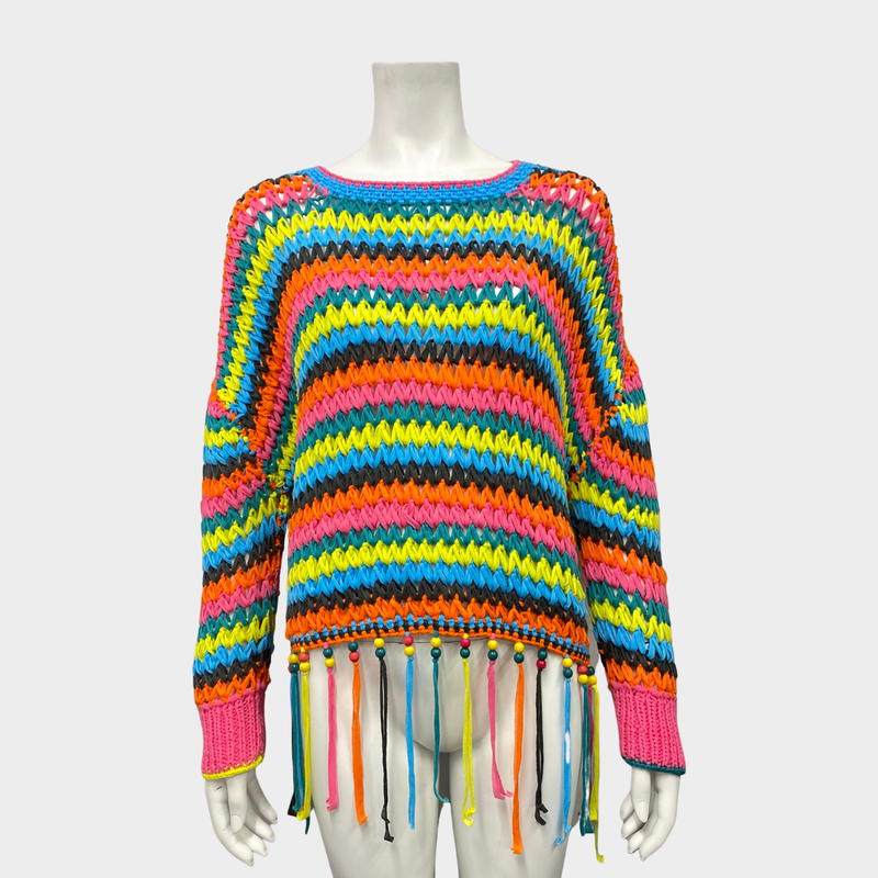 Mira Mikati women’s multicolour crochet knit jumper