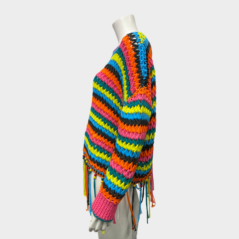 Mira Mikati women’s multicolour crochet knit jumper