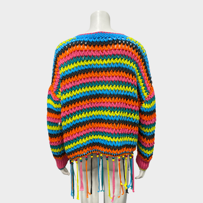 Mira Mikati women’s multicolour crochet knit jumper