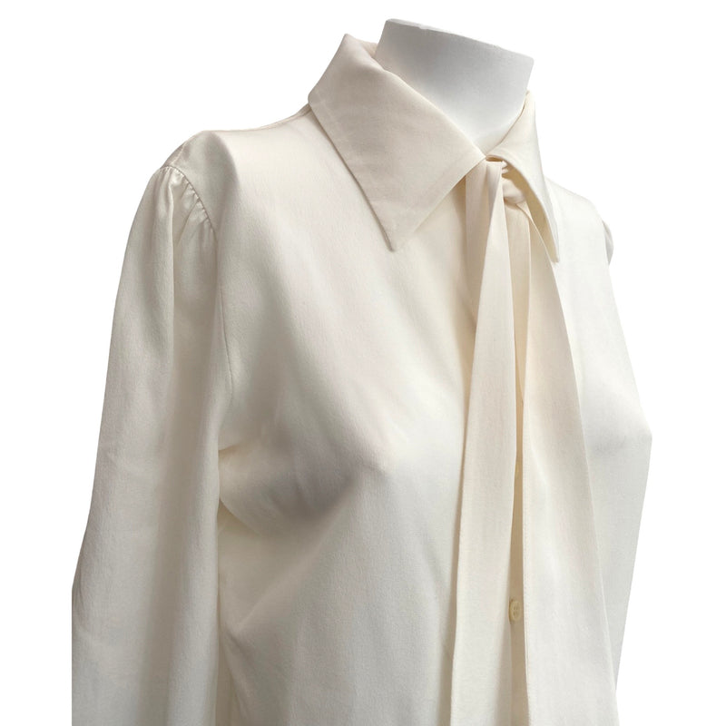 pre-owned SAINT LAURENT ecru blouse | Size FR36