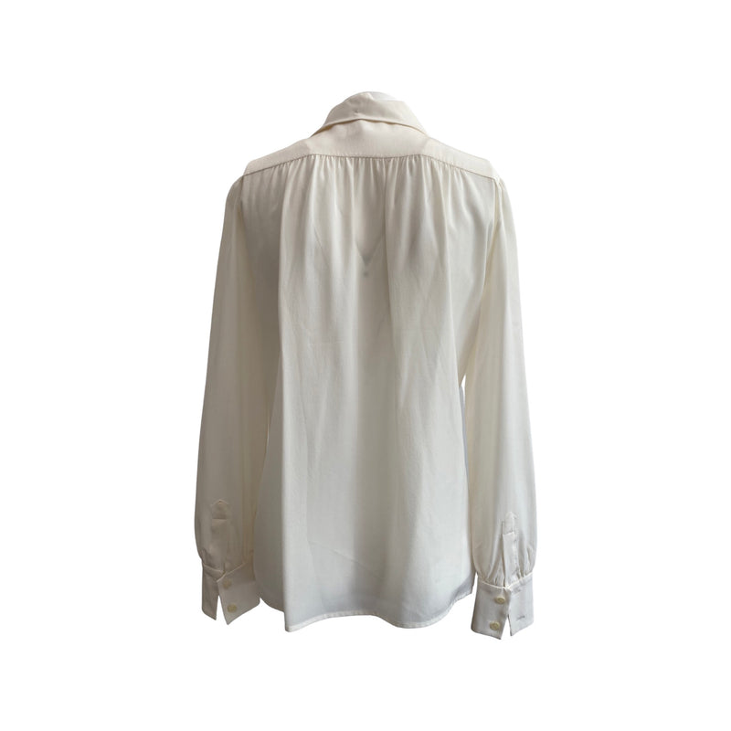 second-hand SAINT LAURENT ecru blouse | Size FR36