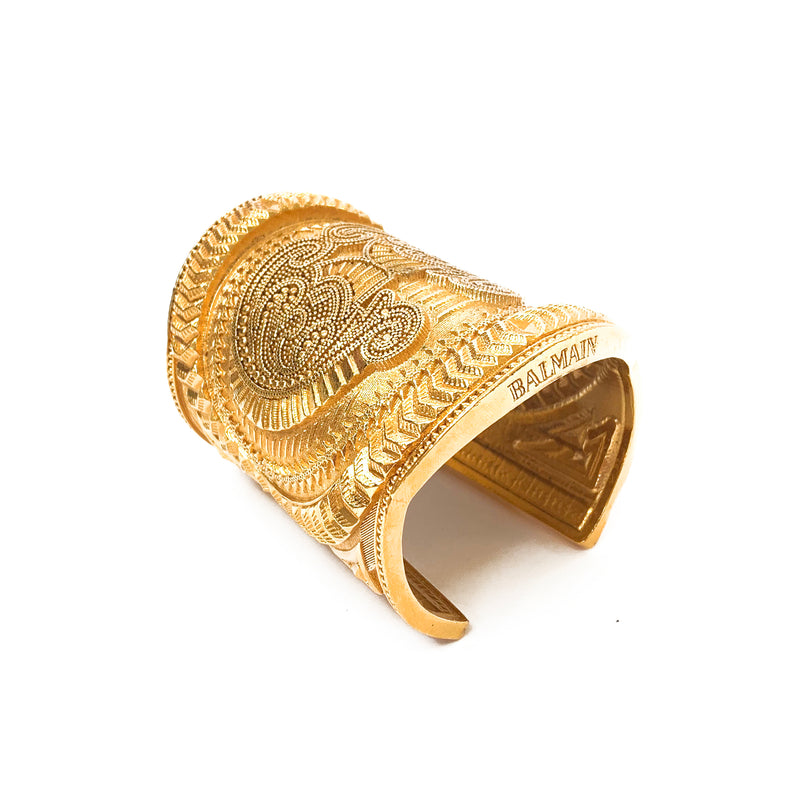 Balmain Gold Cuff Bracelet