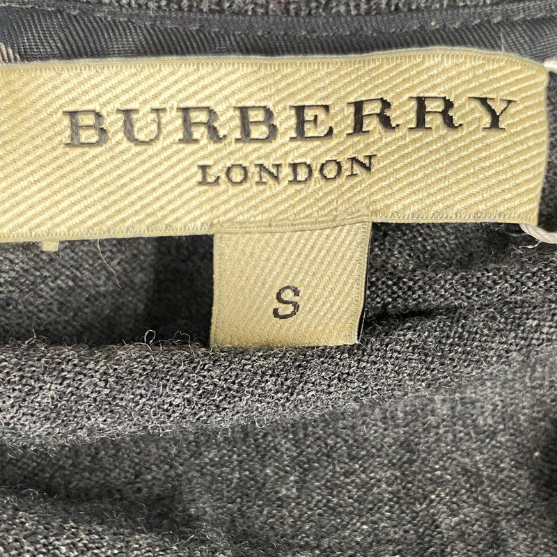 Burberry Men's Dark Grey Wool V-neck Jumper