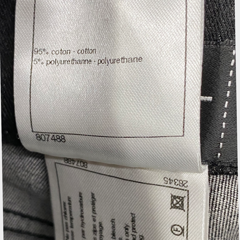 Chanel Women's Black Slim Fit Jeans With Knit Waistline Detail