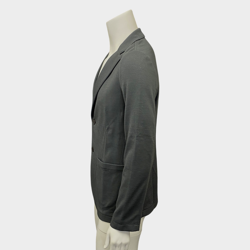 Loro Piana Men's Dark Grey Wool Cardigan