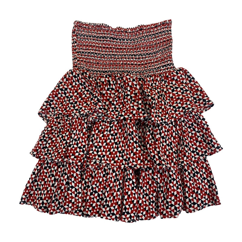 pre-owned MAJE multicolour ruffled viscose skirt | Size 1