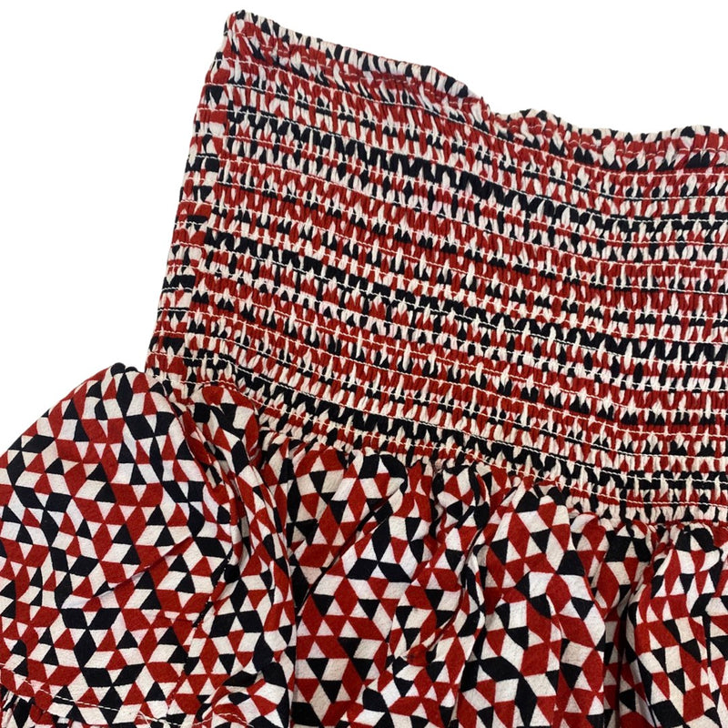 pre-loved MAJE multicolour ruffled viscose skirt | Size 1
