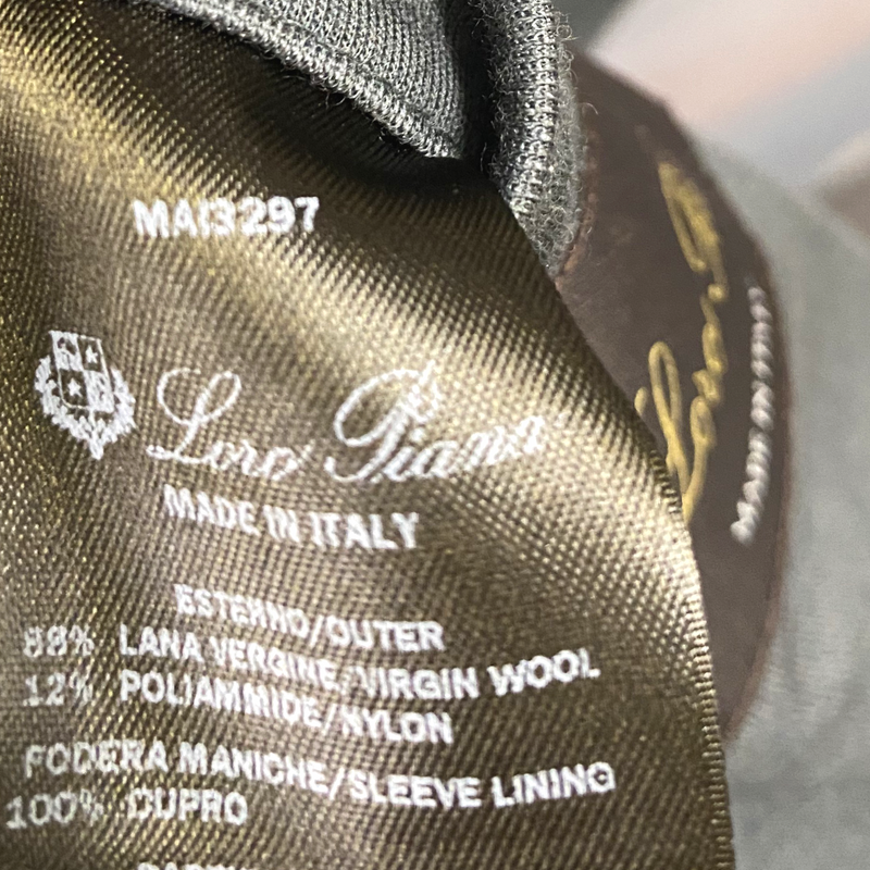 Loro Piana Men's Dark Grey Wool Cardigan
