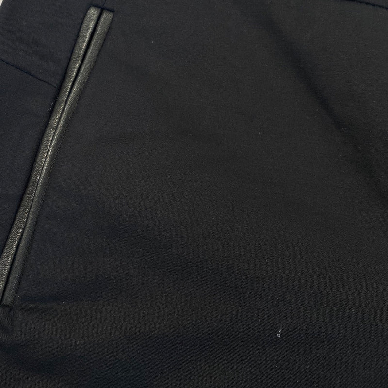 ALEXANDER WANG black cotton trousers with leather pocket details