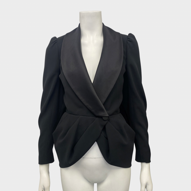 Ralph&Russo women’s black draped silk jacket