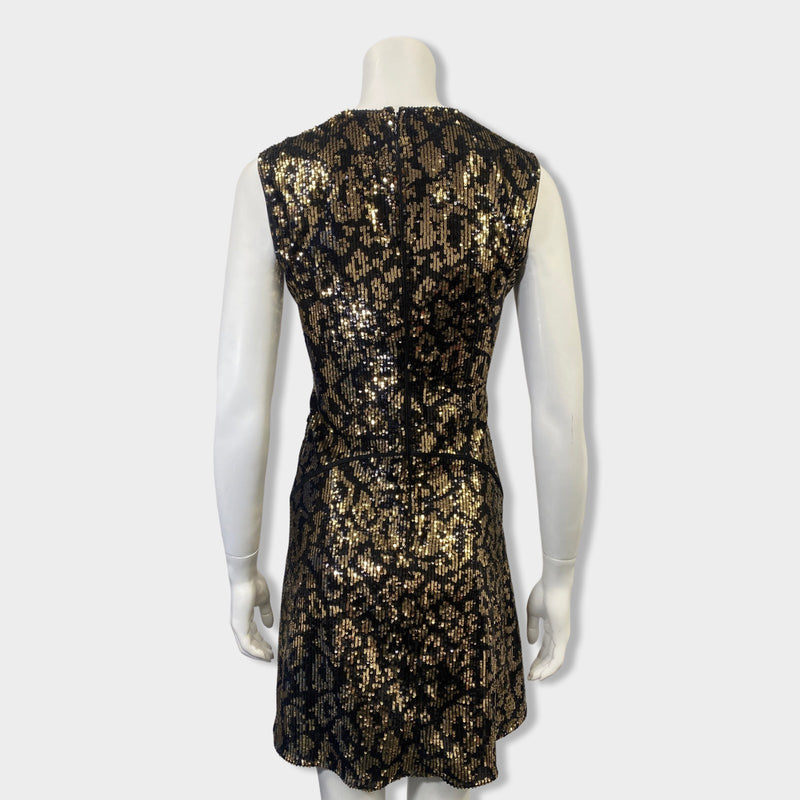 Nº21 gold and black sequin mini dress