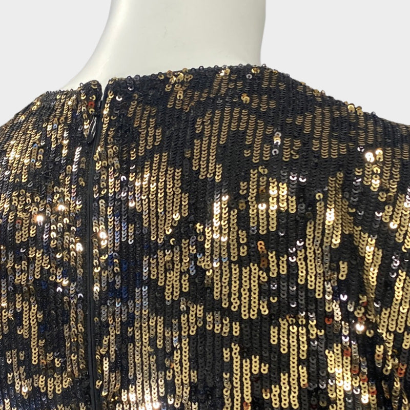 Nº21 gold and black sequin mini dress