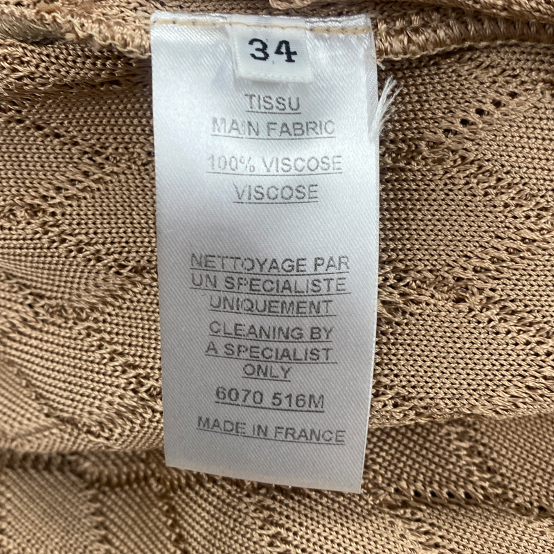 Balmain women's beige viscose sleeveless belted cardigan