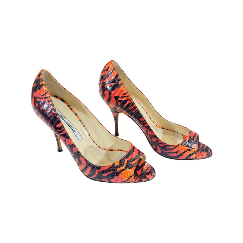 BRIAN ATWOOD multicolour animal print python leather pumps