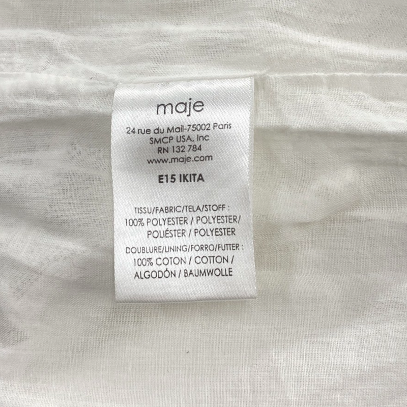 Maje women's ecru cotton and polyester lace shorts