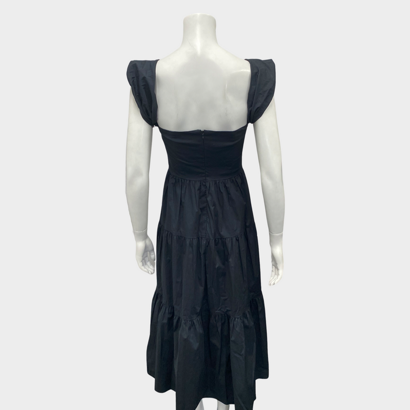 Staud Black Cotton Button-down Dress