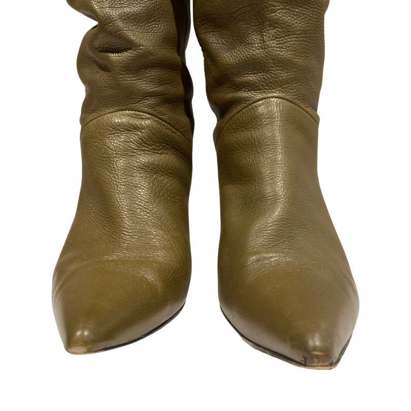 DEAR FRANCES khaki leather boots