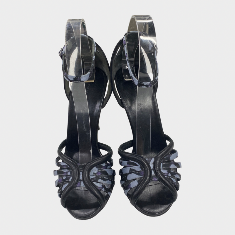 Pre-worn Balenciaga Printed Satin Sandal Heels