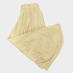 Chloe Women's Camel  Cotton Wide-fit Open Side Trousers