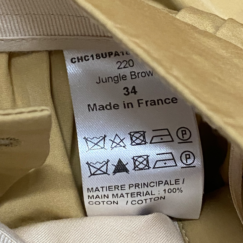 Chloe Women's Camel  Cotton Wide-fit Open Side Trousers