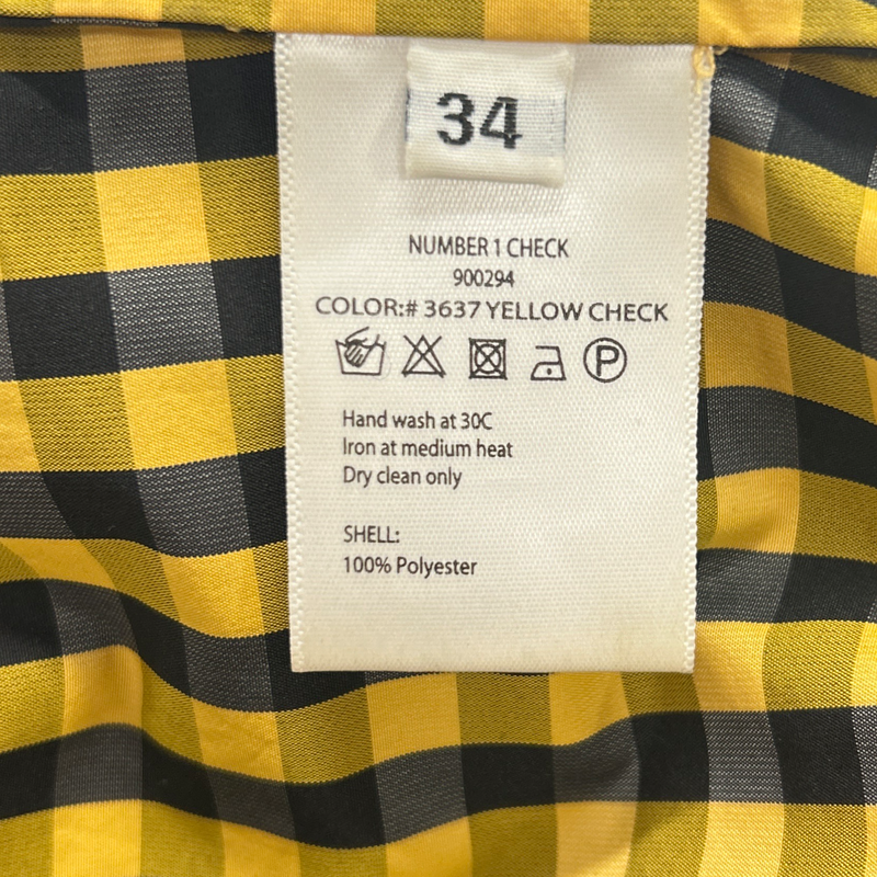 UNSIGNED yellow checked dress