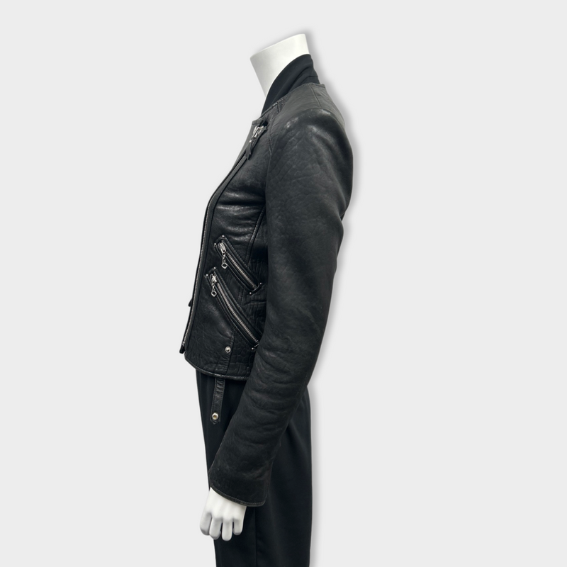 second-hand ISABEL MARANT ETOILE black leather jacket | Size FR34
