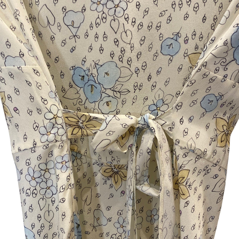 MIU MIU ecru floral print maxi dress